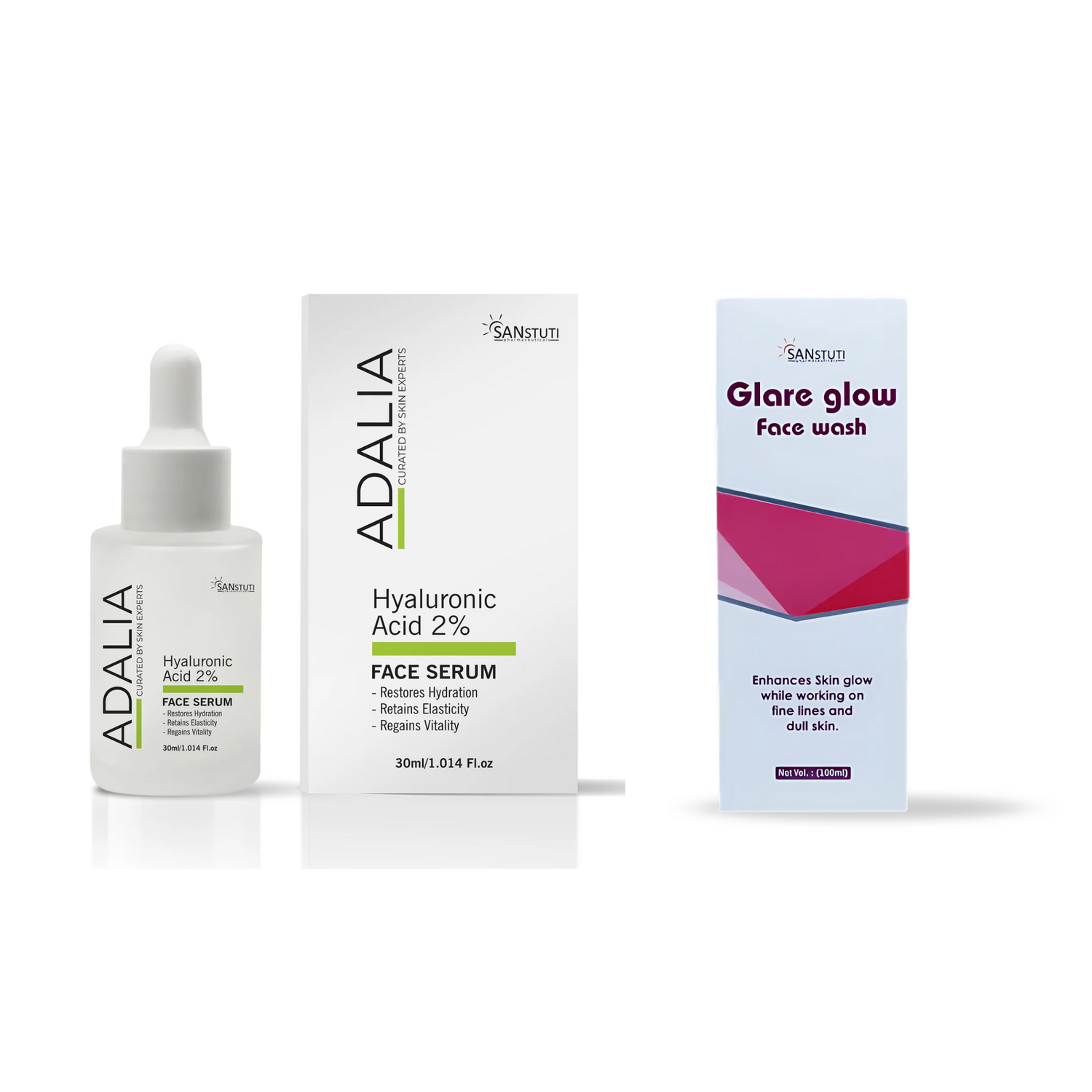 Combo - Glare Glow, Hyaluronic Acid